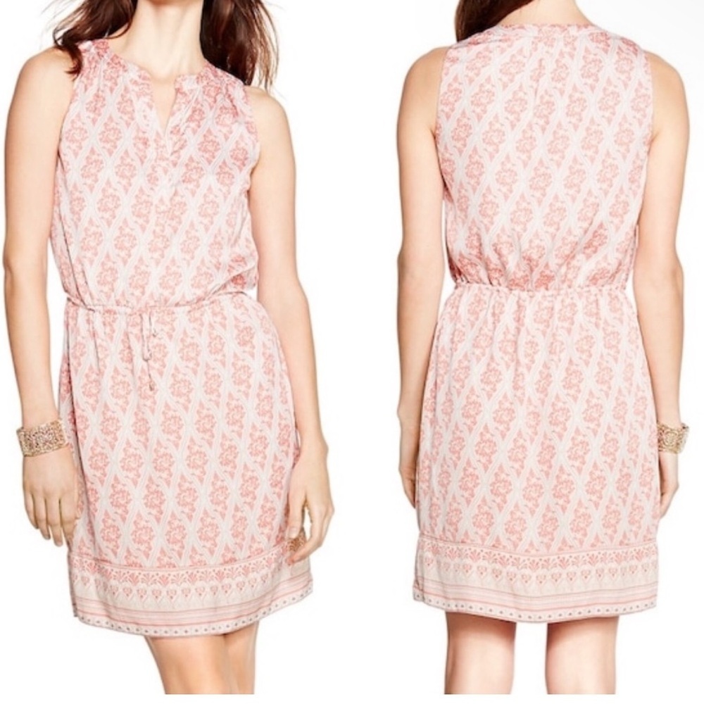 White House Black Market Sleeveless Print Dress Size 14
